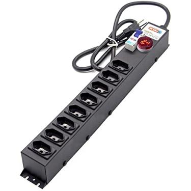 Imagem de Filtro de Linha com Disjuntor + Voltímetro + Amperímetro Digital 8 Tomadas 20A Bivolt Metálico Pro Emplac F50613