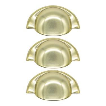 Imagem de 3 Puxador 64mm Concha Rose Para Gavetas Móveis Cristaleira (Dourado Fosco)