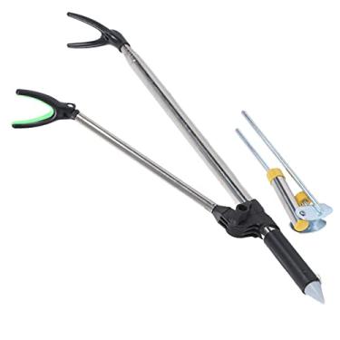 Imagem de Suporte de suporte de pesca, chifres antiderrapantes posicionados suporte de vara de pesca durável de aço inoxidável com um suporte secundário para lago para banco para rio(2,1 milhões)