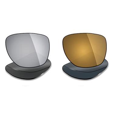 Imagem de 2 pares de lentes polarizadas de substituição da Mryok para óculos de sol Oakley Crossrange XL – Opções
