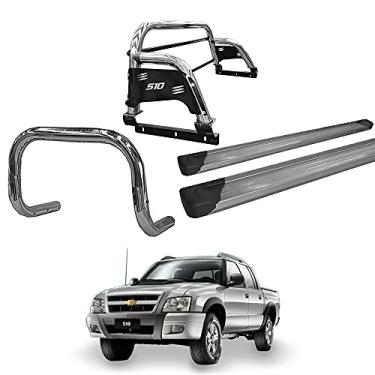 Imagem de Kit Quebra Mato+Santo Ant/Estribo PLAT-S10 94/2011 Cromo C/D