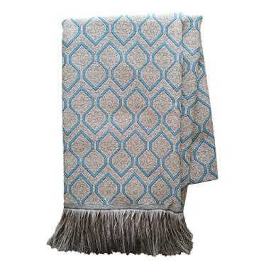 Imagem de Manta Xale Sofá Jacquard 1,40x2,10m (AG - Turquesa)