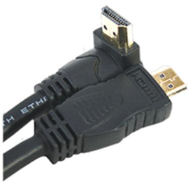 Imagem de Cabo Hdmi Macho x Macho 2.0 3D 90 Graus 2,0 Metros hdemi