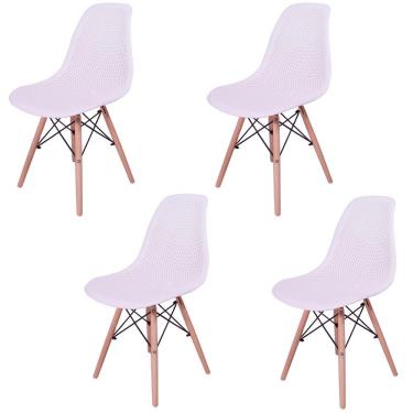 Imagem de Kit 4 Cadeiras Design Charles Eames Eiffel Furadinha