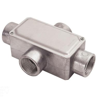 Imagem de Condulete fixo 1" tipo "X" - com tampa / rosca BSP / sem pintura Tramontina