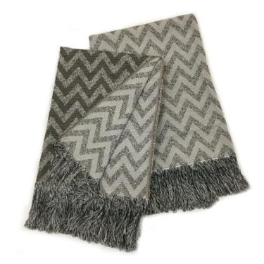 Imagem de Xale Manta Para Sofá E Poltrona Luxo 2 Lugares Paris Preto