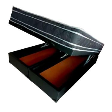 Imagem de Cama Box Baú Queen Com Colchão Molas Ensacadas - Blindado
