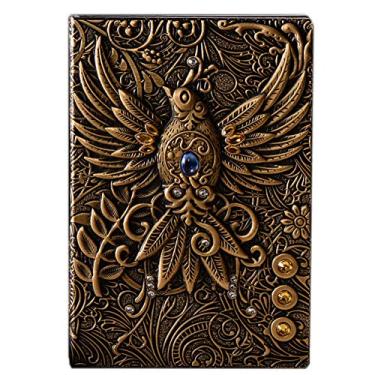 Imagem de A5 Vintage Leather Travel Journal, pautado com caderno pautado, Diário de capa dura em relevo Bloco de notas de escrita em relevo 200 páginas Dia dos Namorados para homens, mulheres, crianças, meninos, menina, A