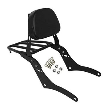 Imagem de Assento de passageiro traseiro para motocicleta Sissy Bar da Worldmotop para Honda CMX 500 Rebel CMX 300 CMX500 2017 2018 2019 2020, Encosto destacável (com suporte de bagagem)