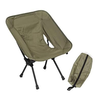 Imagem de Cadeira dobrável para ambientes externos portátil ultra leve para praia arte esboço cadeira de pesca cadeiras de acampamento com 100 kg cadeira para mochila, verde, P