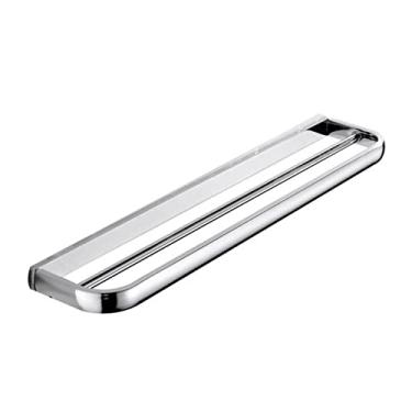 Imagem de Prateleira de toalha de banheiro quadrada cromada, suporte de papel, gancho de pano, conjunto de acessórios de banheiro, barra de toalha dupla