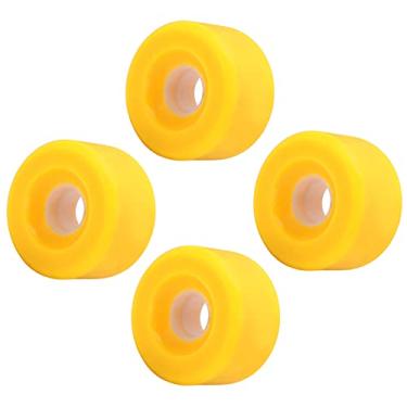 Imagem de Rodas Cruiser, rodas de skate de geada suave e silenciosas PU para substituição de rodas de cruzeiro de longboard(Amarelo)