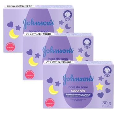 Imagem de Kit 3 Sabonetes Barra Hora Do Sono Johnson`s Baby 80g