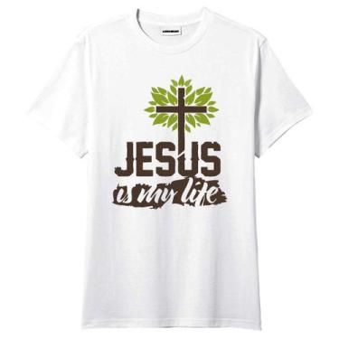 Imagem de Camiseta Evangélica Jesus Is My Life - King Of Print