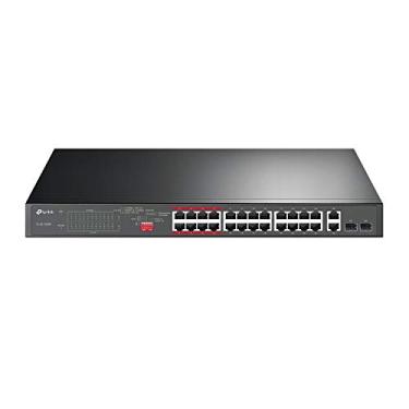 Imagem de TP-Link 24 Port Fast Ethernet PoE Switch | 24 PoE+ Ports @250W, w/ 2 Uplink Gigabit Ports and 2 Combo SFP Slots | Plug & Play | Lifetime Protection | Extend Mode | Priority Mode (TL-SL1226P)