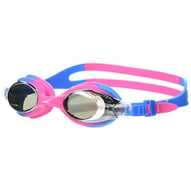 Imagem de Speedo Óculos de natação unissex infantil Skoogle de 3 a 8 anos, azul rosa/cinza, tamanho único