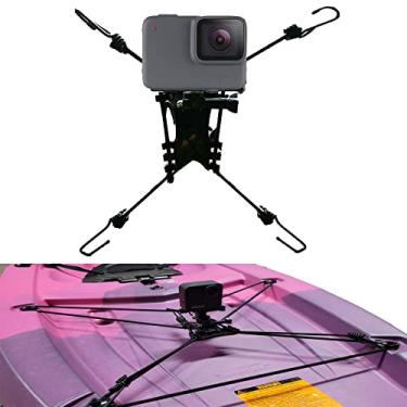 Imagem de Suporte universal para rede de carga para caiaque inflável de pesca de caiaque para câmera de ação (Gopro)/smartphone/câmera digital, grava todos os movimentos na água