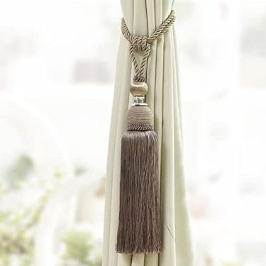 Imagem de Suportes de cortina Simples alça de cortina corda de cortina de bola pendurada gancho de parede gancho de parede fivela de cortina de cortina europeia, T6,4 pcs