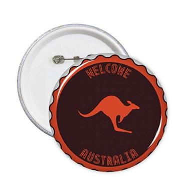 Imagem de Emblema canguru sabor australiano, broches, emblema, botão, decoração, acessório, 5 peças