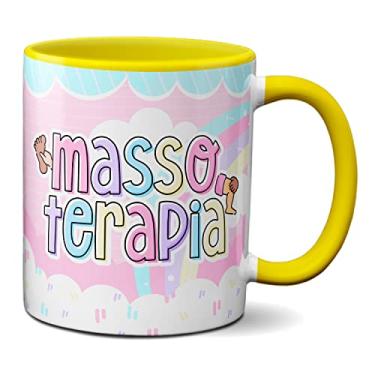 Imagem de Caneca Massoterapia Profissional Massoterapeuta Presente (Amarela)