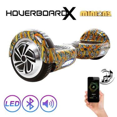 Hoverboard Skate Élétrico Bluetooth Com Led Alça Curta 6,5