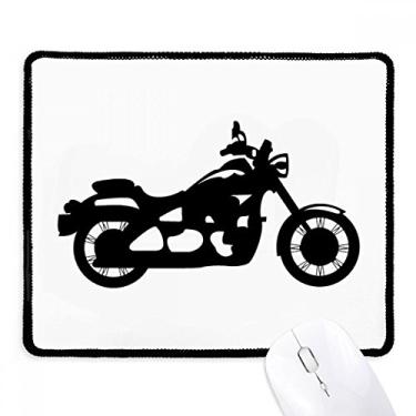 Imagem de Mousepad preto para motocicleta mecânica com borda costurada, tapete de borracha para jogos