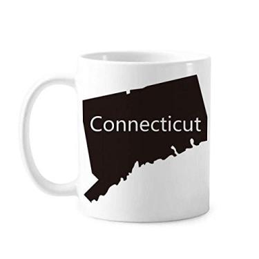 Imagem de Connectic America – Caneca de cerâmica com contorno do mapa dos EUA