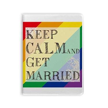 Imagem de LGBT Caderno Bandeira do Arco-íris Get Married Capa Diário Capa Macia Diário