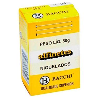 Imagem de Bacchi 00200 - Alfinete Costura N.24 Aco Niquelado 50g - Pacote com 20 Caixinhas, Prata