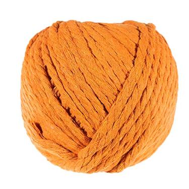 Imagem de Carretéis coloridos de corda de algodão – 4 mm de diâmetro e 50 metros de comprimento – Ótimo para artesanato e macramê feito à mão – Macio ao toque e super versátil (laranja queimado)