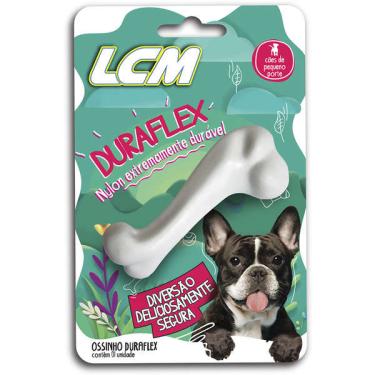 Imagem de Brinquedo LCM Ossinho de Nylon Duraflex Branco - Tam. P