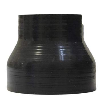 Imagem de Mangote Preto em Silicone Redutor Reto 3" (76mm) para 2" (51mm) * 76mm - Epman