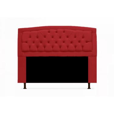 Imagem de Cabeceira Geovana Para Cama Box Solteiro 90 cm Suede Vermelho - LM DECOR