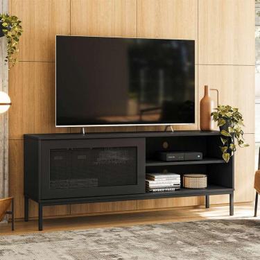 Imagem de rack buriti 1 pt preto 135 cm