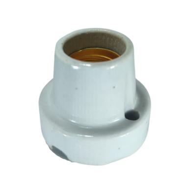 Imagem de Kit 4 Suporte Soquete Porta Lampada Porcelana Fixo Reto Churrasqueira