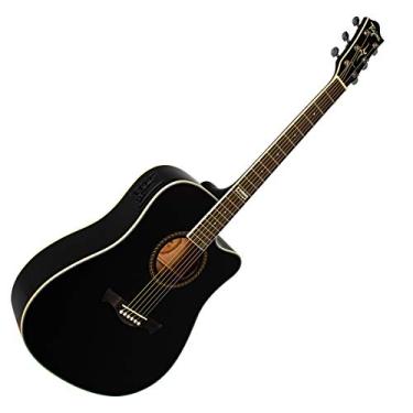 Imagem de Violão eletroacústico Dreadnought cutaway aço Black KANSAS EQ America Series Tagima