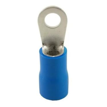 Imagem de Kit 10un Terminal Olhal Anel 16mm Azul M6 Argola P. Isolado