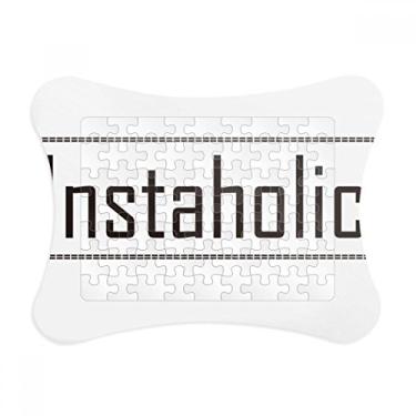 Imagem de Moldura de quebra-cabeça Instaholic com palavras elegantes para decoração de imagem