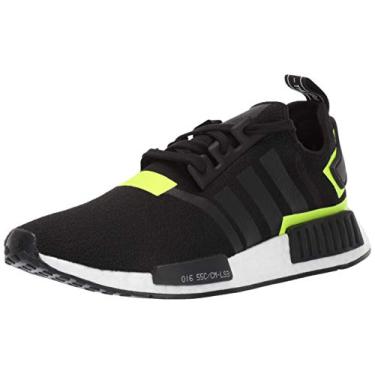 Imagem de adidas Originals Tênis de corrida masculino Nmd_r1, preto/branco 1, 4 EUA, Preto/branco