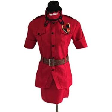 Imagem de Cos Anime Hellsing Herushingu Seras Victoria Fantasia vermelha cosplay com meias personalizadas em qualquer tamanho, p, One Size