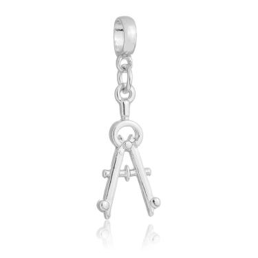 Imagem de Pingente Berloque Compasso Matemática Pandora Banhado a Prata 925 - Premium