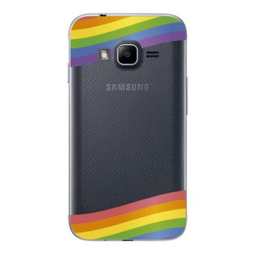 Imagem de Capa Case Capinha Samsung Galaxy J1 Mini Arco Iris Faixas - Showcase