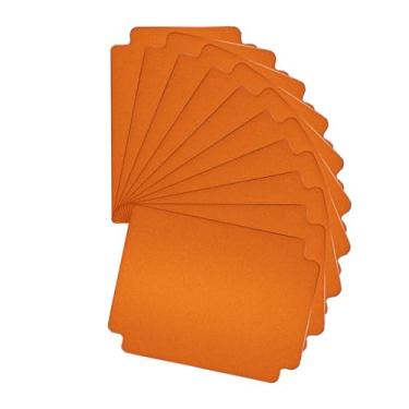 Imagem de Esquirla 10x divisores de cartão comercial com abas divisores de página de cartão padrão à prova d'água separador de cartão de jogo para cartão de jogos, Laranja