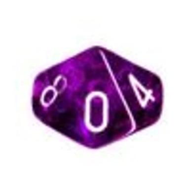 Imagem de Chessex: d10 Translucent 10 Dice Set: Purple and White - Revised