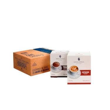 Imagem de Pack Café Santa Monica Lácteos Monodose Chocolate Cremoso e Cappuccino - 2 unidades 300g