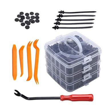 Imagem de Porca de roda 655 peças clipes de retentor de carro prendedores automáticos clipes de acabamento de pino rebite kit de para-choques tampas de porca de roda