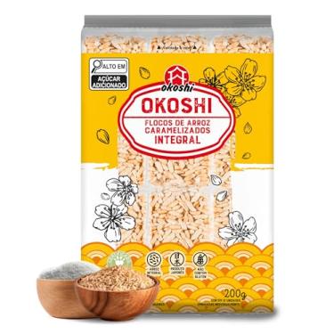 Imagem de OKOSHI - Okoshi Integral 12 Barrinhas - Doce Japonês, Snacks Saudáveis de Lanches Fit para a Dieta - Vegano, Arroz Integral, Açúcar Orgânico, Sem Glúten, Sem Lactose, Sem Gordura Trans, Kosher - 200g