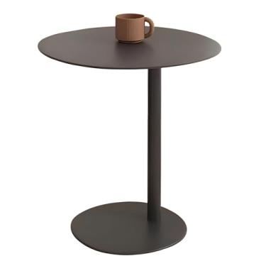Imagem de Mesa Lateral De Metal, Mesa Lateral Para Sofá, Mesas Finais Para Sala De Estar, Escritório, Dormitório, Fácil De Montar (Color : Black, Size : H 50cm/19.68in)