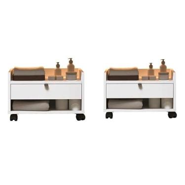 Imagem de JM3 Moveis Kit 2 Armario Gabinete Organizador Prisma de Chão Para Banheiro - JM3 Moveis (Branco)