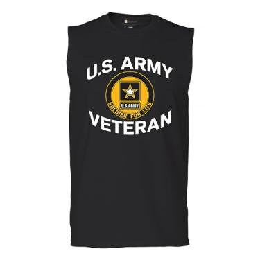 Imagem de Camiseta masculina licenciada Patriotic Armed Forces da US Army Soldier for Life Military Pride DD 214 Patriotic Armed Forces, Preto, P